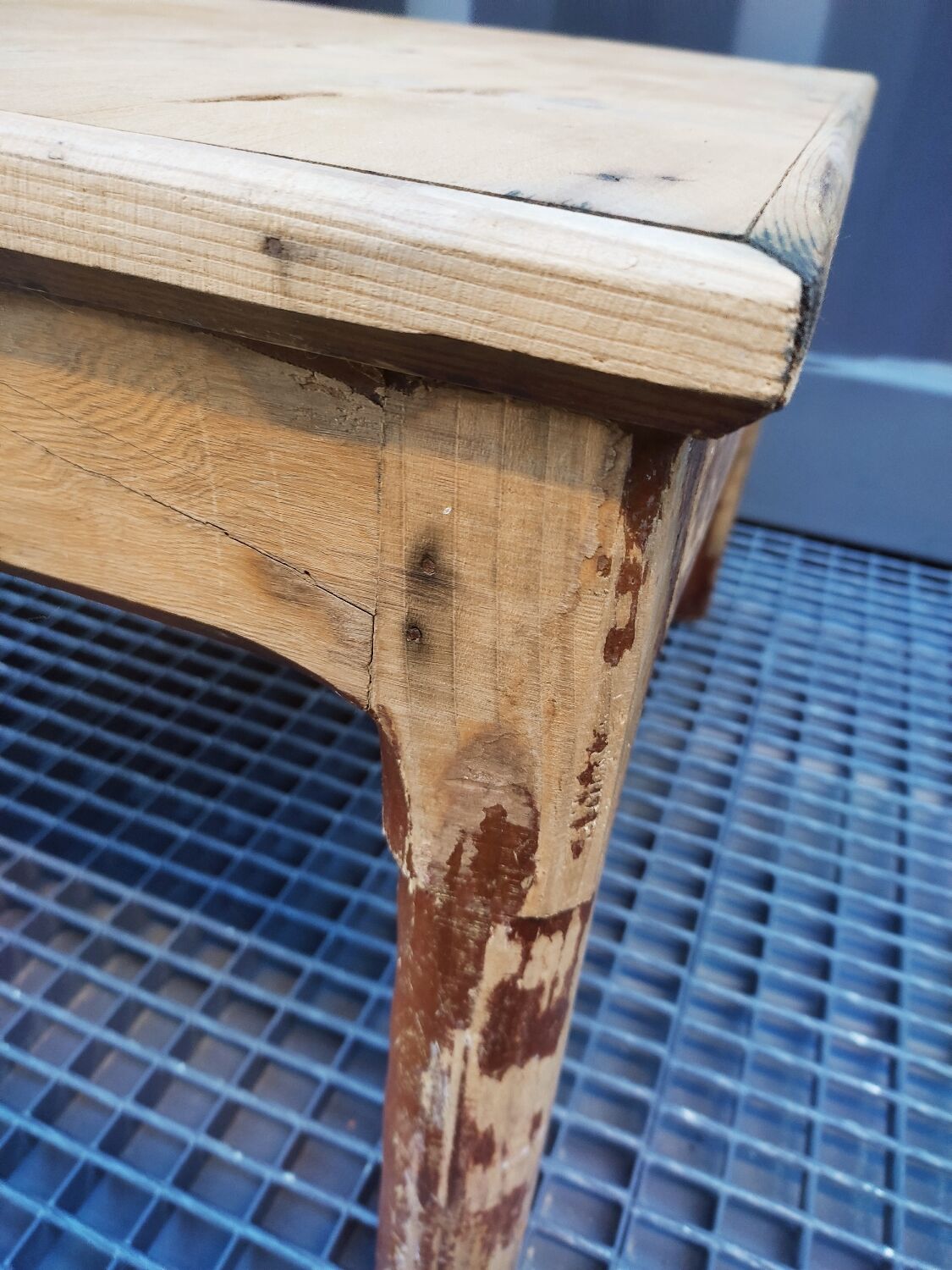 Raw wood coffee table