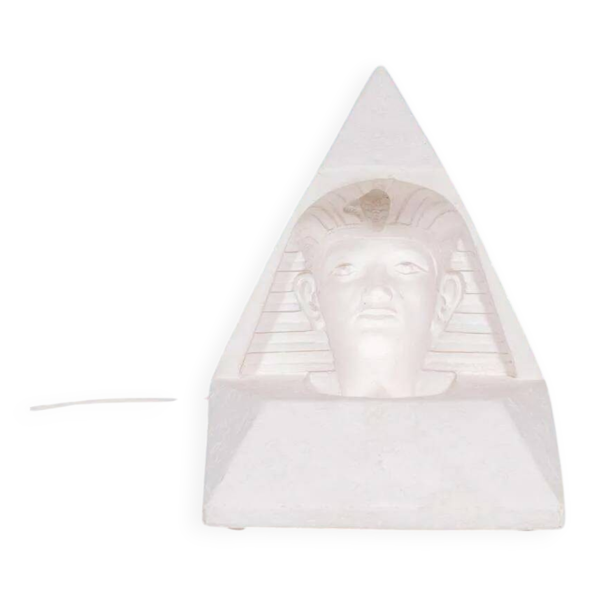 Egyptian stone table lamp, vintage 70s/80s mood lamp.