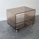 Smoked plexiglass side table, Michel Dumas for Roche Bobois, year