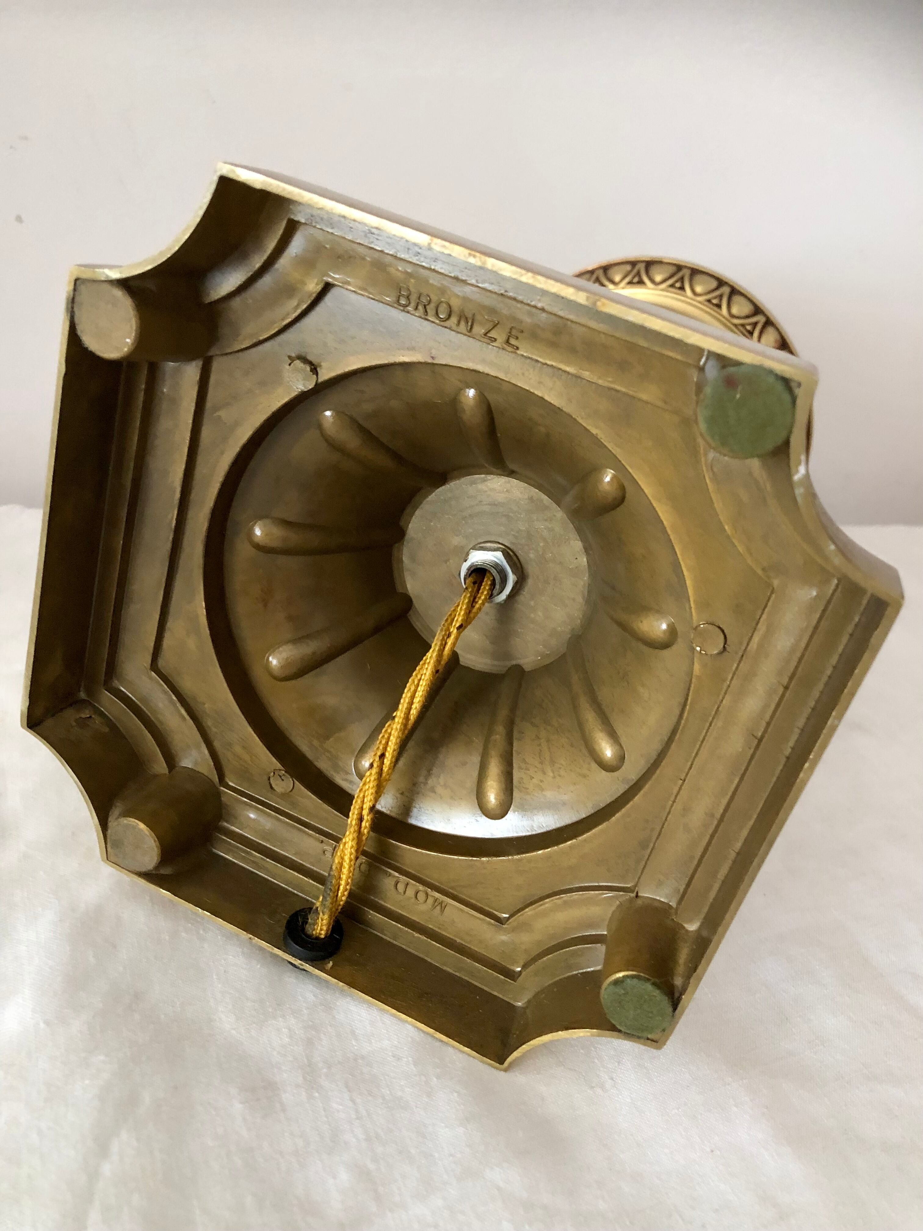 Lamp foot in retro American bronze vintage year 50.