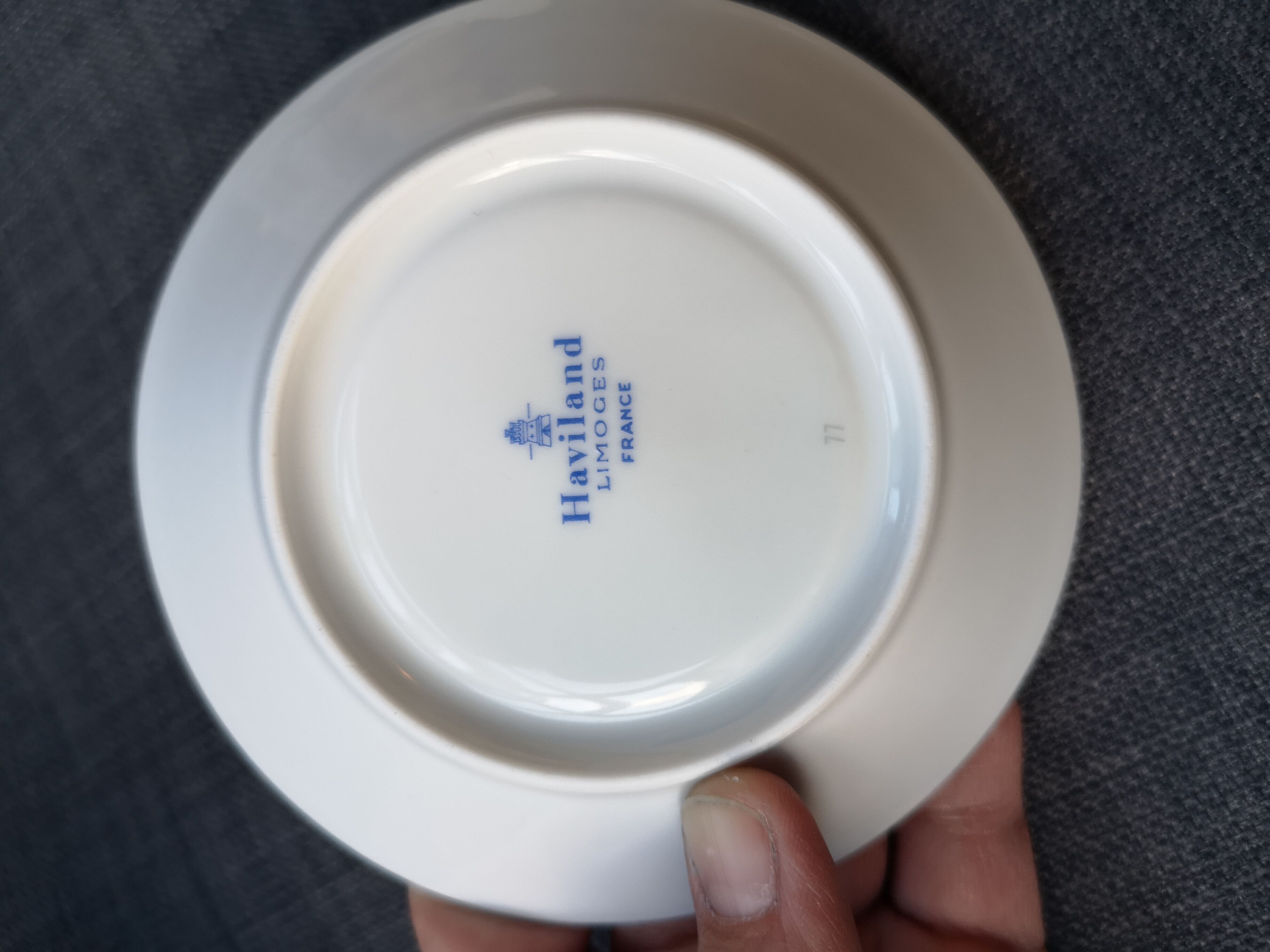 Haviland coffee cup and saucers - midnight blue collection - porcelain limoges