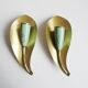 Wall lamps brass in pastel green