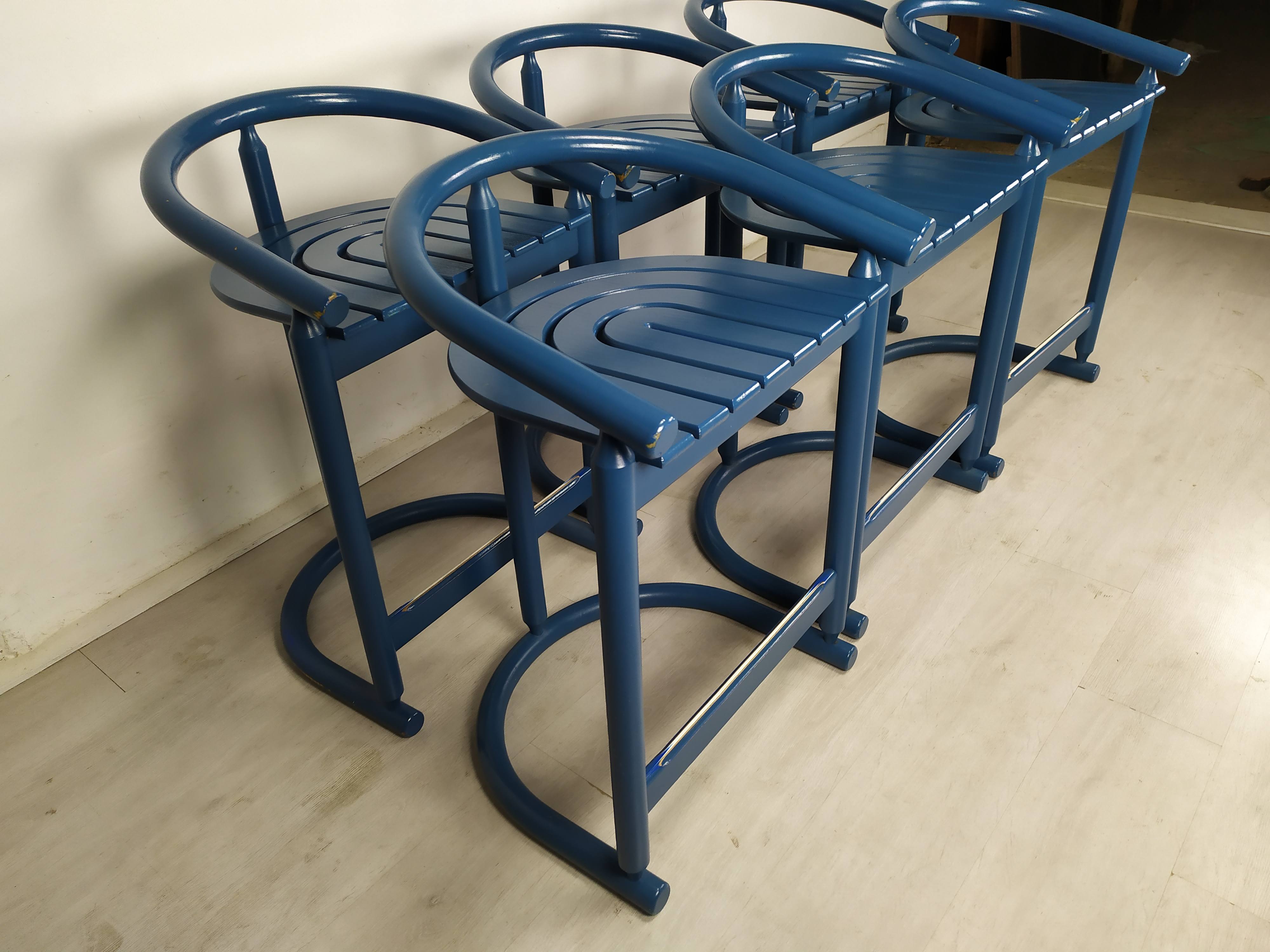 Vintage blue bar stools