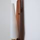 Scandinavian modern danish wall light in teak, brass and opaline glass, 1960s