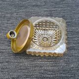 Square glass ceiling light: vintage