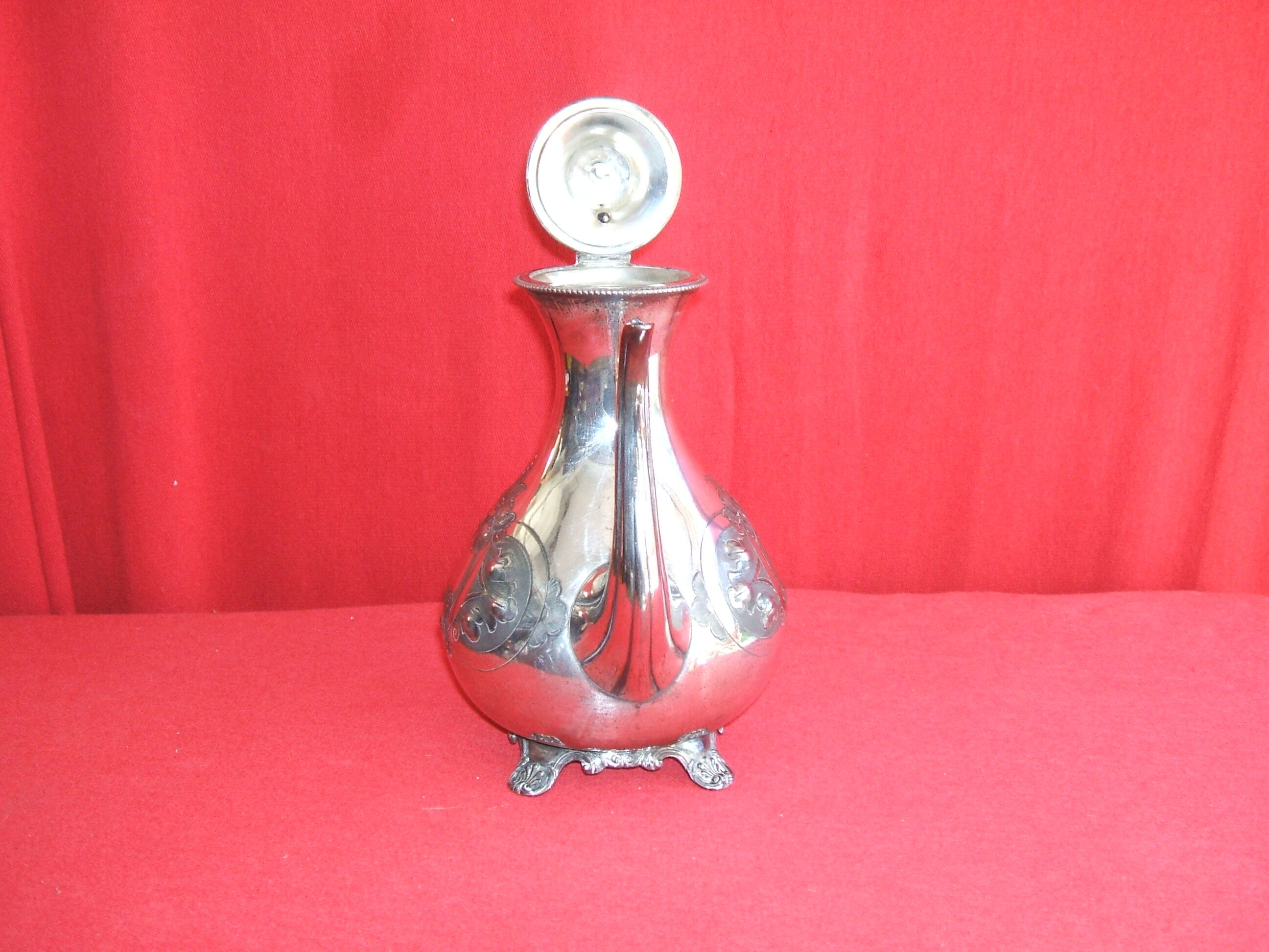 Silver metal coffee maker