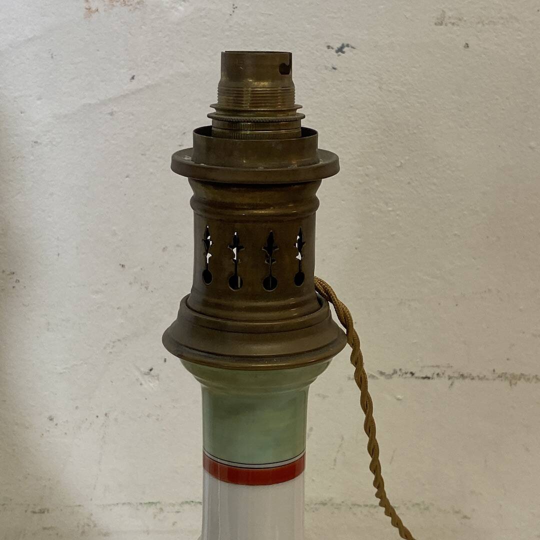 Pair of 19th century porcelain lamp bases