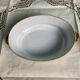Soup tureen, vegetable dish in fine Limoges porcelain Monograms PJC gold