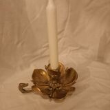 Brass flower candle holder