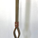Hammered wrought iron and leather floor lamp by Jean Pierre Rickaert, 1950s