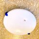 Large white Murano glass ceiling light, Italy, 1980s