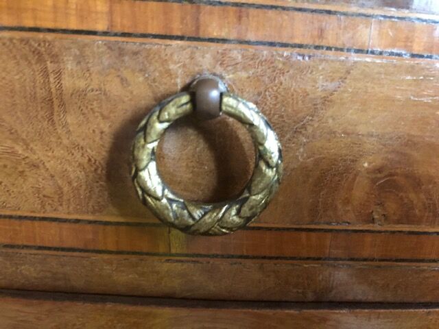 Antique bedside table with marble