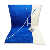 Tapis berbère marocain bleu 307 x 204cm
