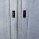 Vintage two-door wardrobe in painted white wood — late 19th century Hungarian style.