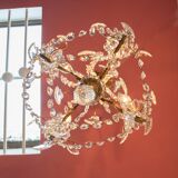 Old chandelier 4 burners bronze and tassels