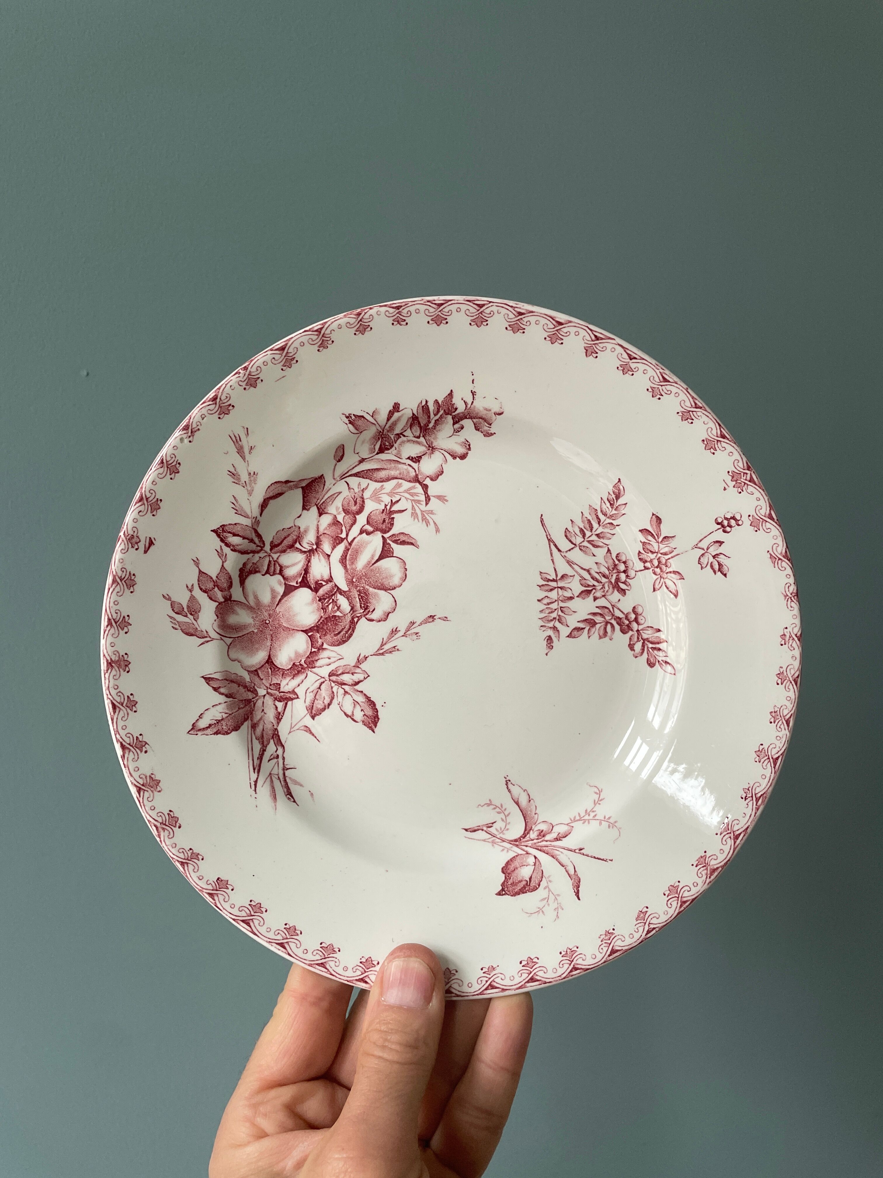 Set of 4 flat plates "Vega" U&C Sarreguemines