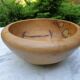 Salad bowl made of solid olive wood