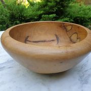 Salad bowl made of solid olive wood