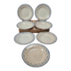 Set of 7 antique deep plates from Creil and Montereau, La Vallières service, 23 cm