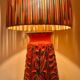 Upcycled ambient table lamp made from a Übelacker ceramic vase.