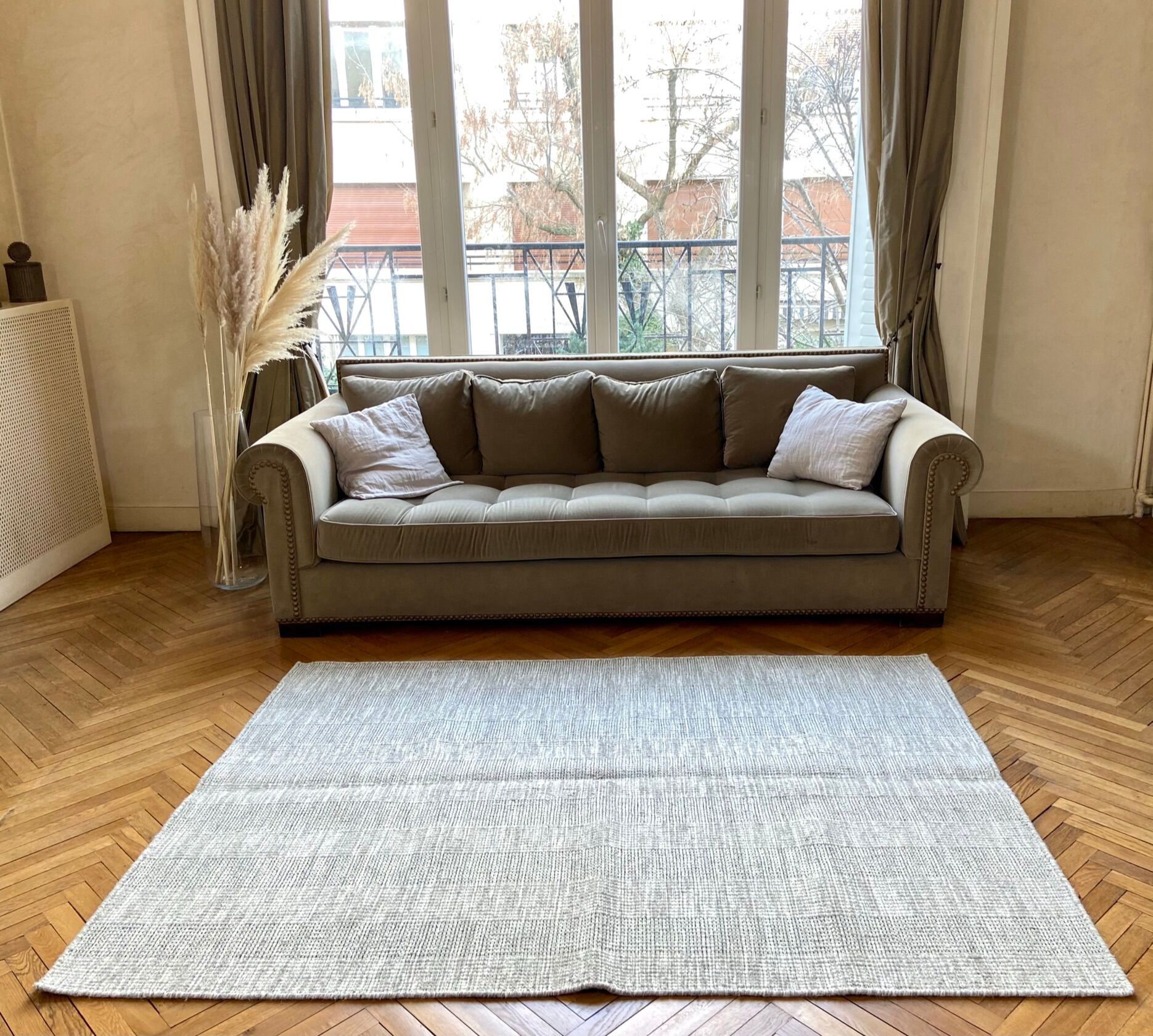 Tapis gris 200 x 140 cm