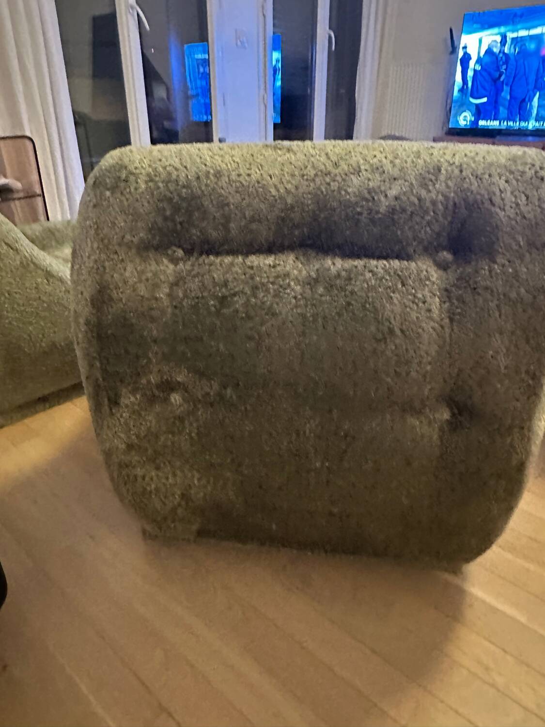 Pair of Armchairs, Space Age green velvet