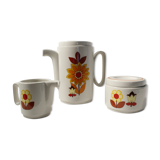 Ensemble Tognana théière, pot à lait et pot à sucre - Made in Italy