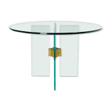 Round table in Italian glass