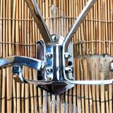 Vintage Modernista wall coat hanger 60 solid brass chrome plated