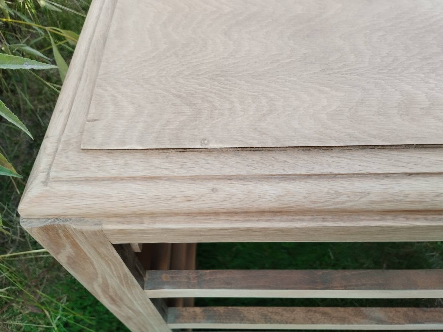 Old vintage chest of drawers with compass feet