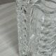 Large clear thick glass vase, heavy vase for large bouquet