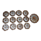 SARREGUEMINE brand polychrome earthenware oyster service