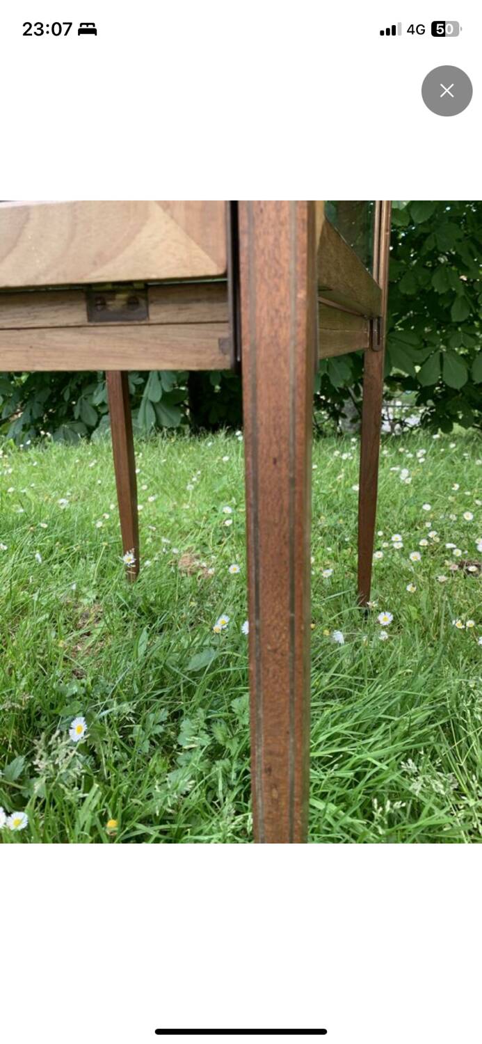 Glass tea table with its tray