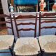 Lot de 4 chaise paillage
