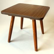 Table d'appoint en bois des années 1950 - support de plante - Vintage