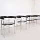 Lot of chrome armchairs - Jan Lunde Knudsen - NORWAY 1970