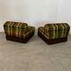 Armchairs / heater seventies checkered / British vintage pop