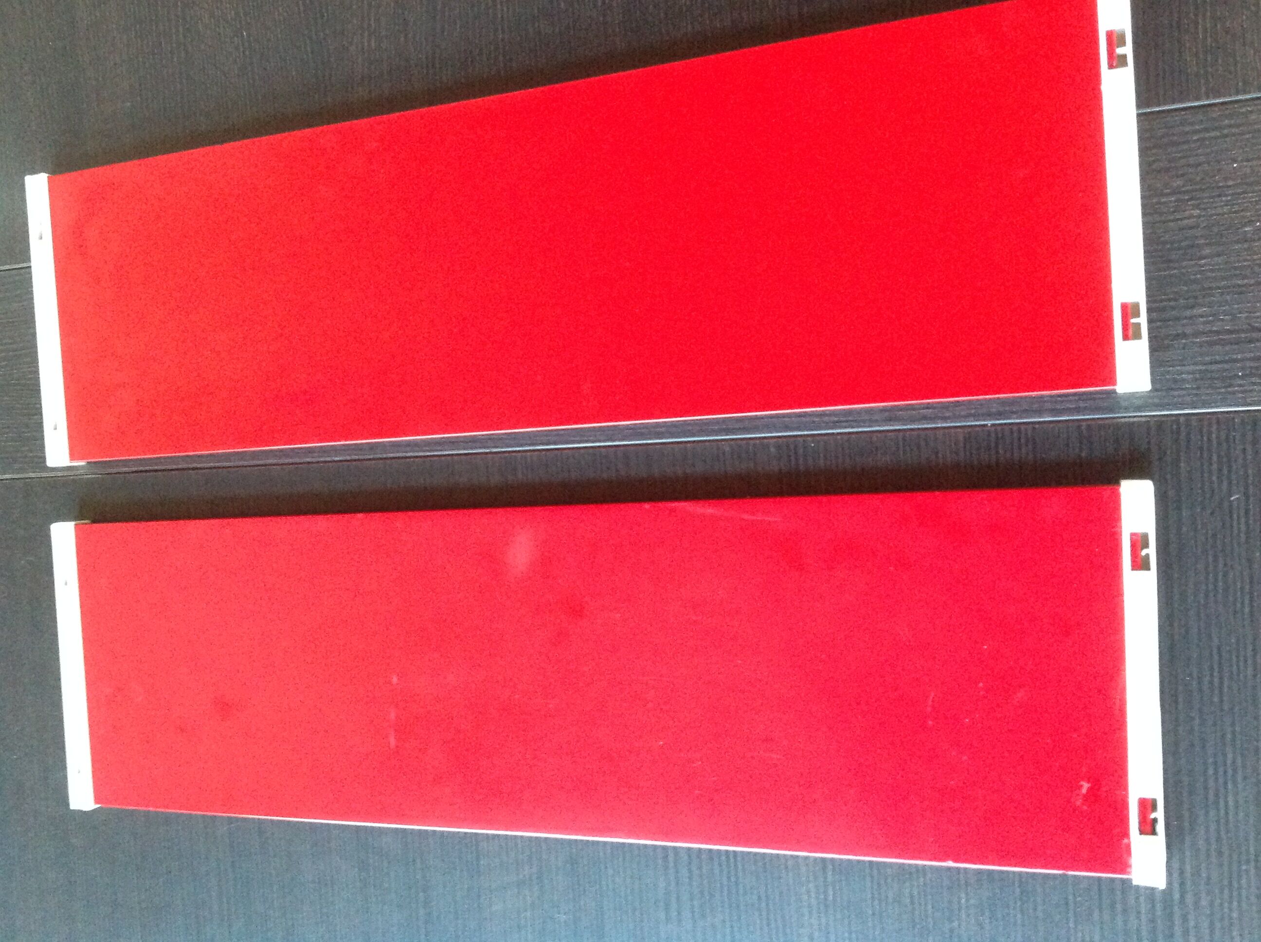 Carmine red wall flooring by Schubert Werk / vintage 60s-70s