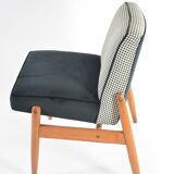 Black and white armchair without armrests