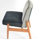 Black and white armchair without armrests