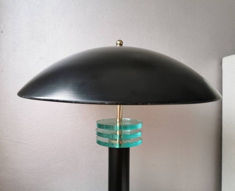 Lampe de table vintage en métal 80s Selency