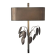 Vintage wall light Maison Charles – Brass leaves 1970s
