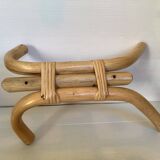 Wall-mounted bamboo coat rack