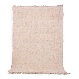 Cream Handmade Moroccan Rug 167 x 242 cm - Beige Beni Ourain Rug Berber