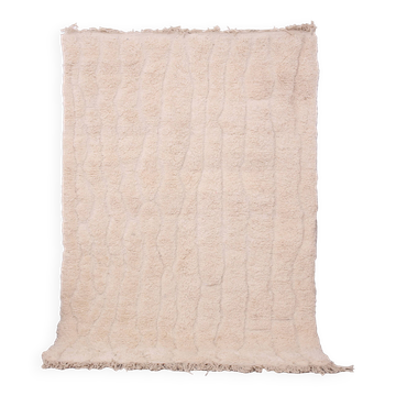 Cream Handmade Moroccan Rug 167 x 242 cm - Beige Beni Ourain Rug Berber