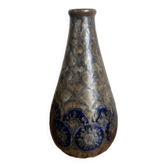 Vase en grès manufacture hb quimper, période odetta