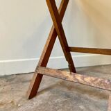 Folding side table in solid wood