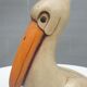 Pélican bois peint