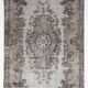 4x7 Gray & Brown Turkish Vintage Rug 114x214Cm SK 4869