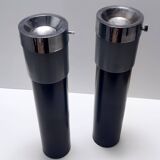 Postmodern Chrome-Plated and Varnished Metal Ashtray Stand by Stilnovo, Italy